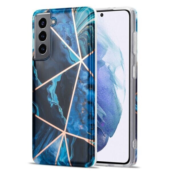 

Защитный чехол Deexe Marble Pattern для Samsung Galaxy S21 - Blue