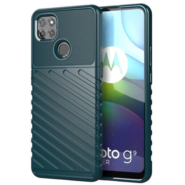 

Защитный чехол Deexe Thunder Series для Motorola Moto G9 Power - Green