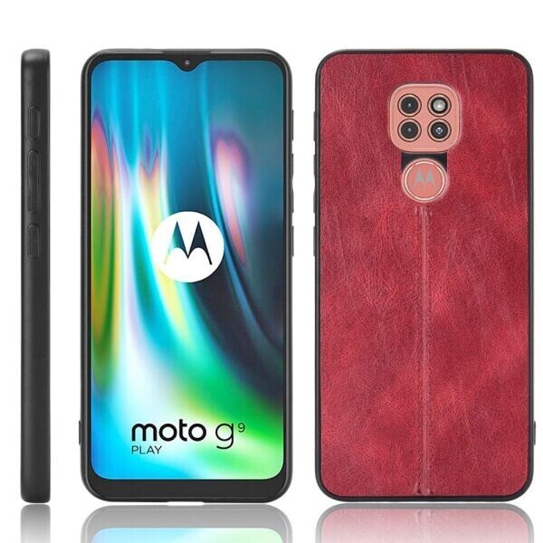 

Защитный чехол UniCase Leather Series для Motorola Moto G9 Play - Red
