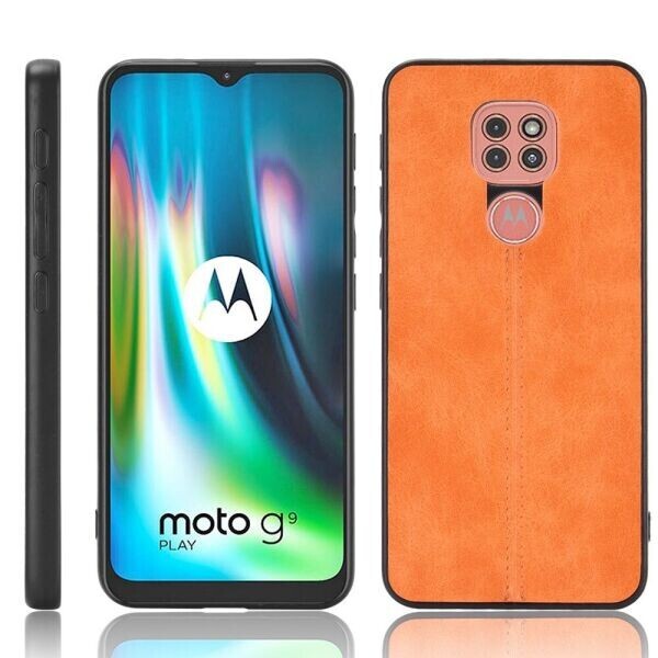 

Защитный чехол UniCase Leather Series для Motorola Moto G9 Play - Orange
