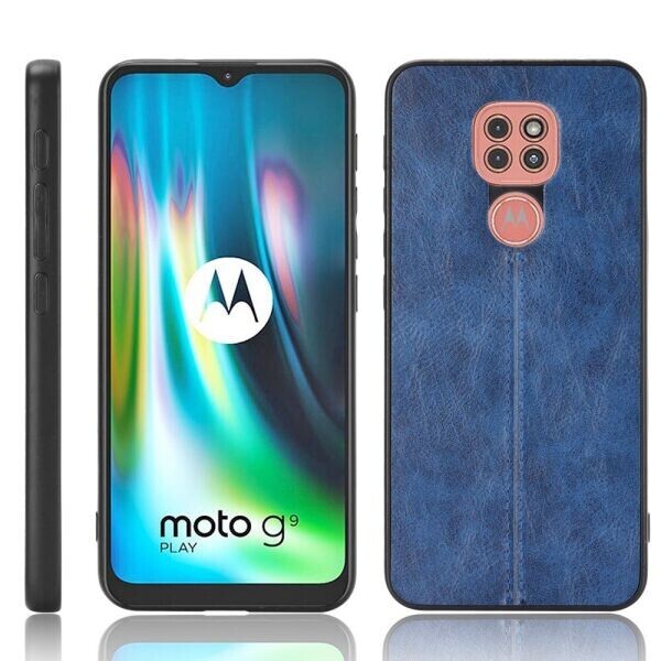 

Защитный чехол UniCase Leather Series для Motorola Moto G9 Play - Blue