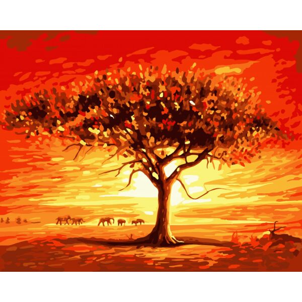 

Картина по номерам Art Craft Золотое солнце Африки 40*50 см 10507-AC