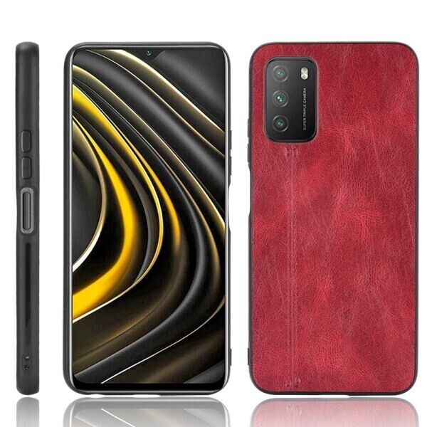 

Защитный чехол UniCase Leather Series для Xiaomi Poco M3 - Red