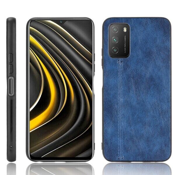 

Защитный чехол UniCase Leather Series для Xiaomi Poco M3 - Blue