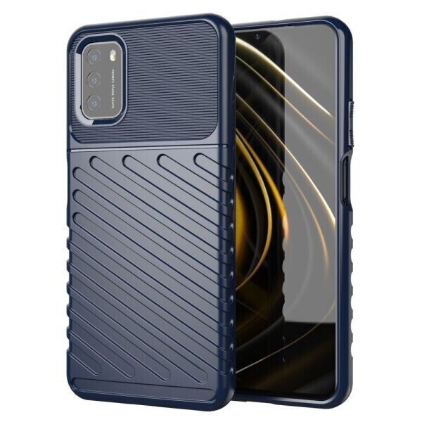 

Защитный чехол Deexe Thunder Series для Xiaomi Poco M3 - Blue