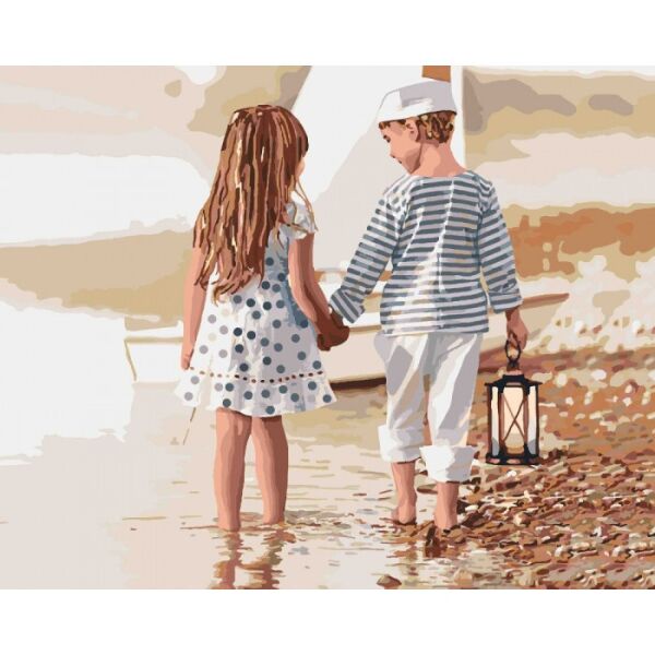 

Картина по номерам Дети Дружба 40*50см KHO2328