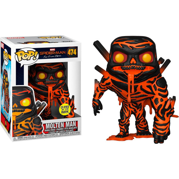 

Фигурка Funko Pop Фанко Поп Человек паук Расплавленный человек Spider Man Molten Man 10 см SM MM 474