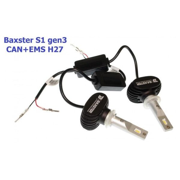 

LED лампы Baxster S1 gen3 H27 6000K CAN+EMS (2 шт)