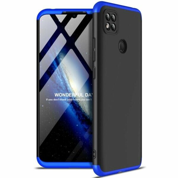 

Защитный чехол GKK Double Dip Case для Xiaomi Redmi 9C - Black / Blue