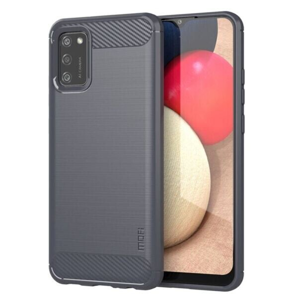 

Силиконовый (TPU) чехол MOFI Carbon Fiber для Samsung Galaxy A02s (A025) - Grey