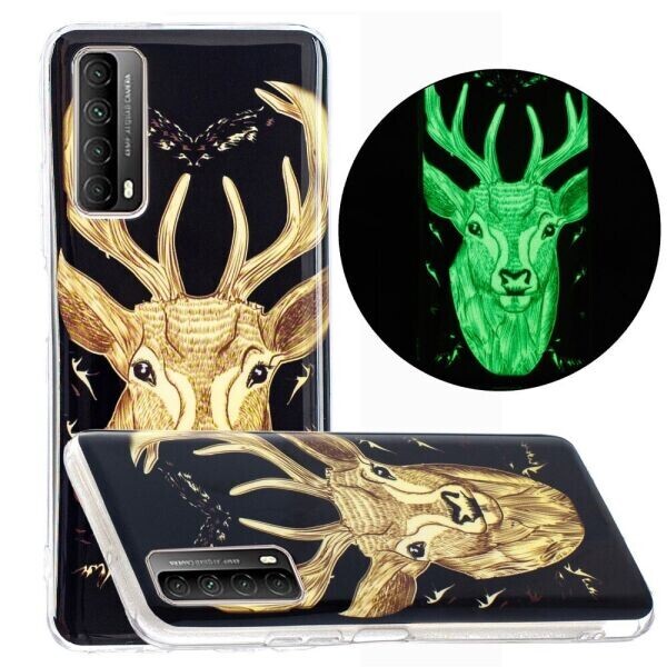 

Силиконовый (TPU) чехол Deexe LumiCase для Huawei P Smart 2021 - Elk