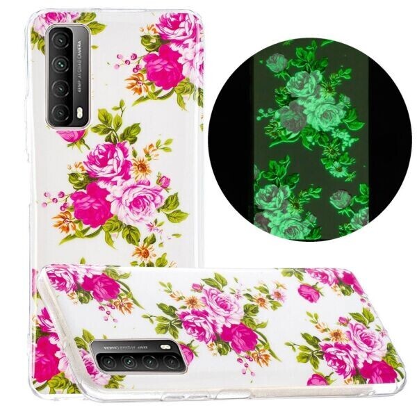 

Силиконовый (TPU) чехол Deexe LumiCase для Huawei P Smart 2021 - Blooming Peonies