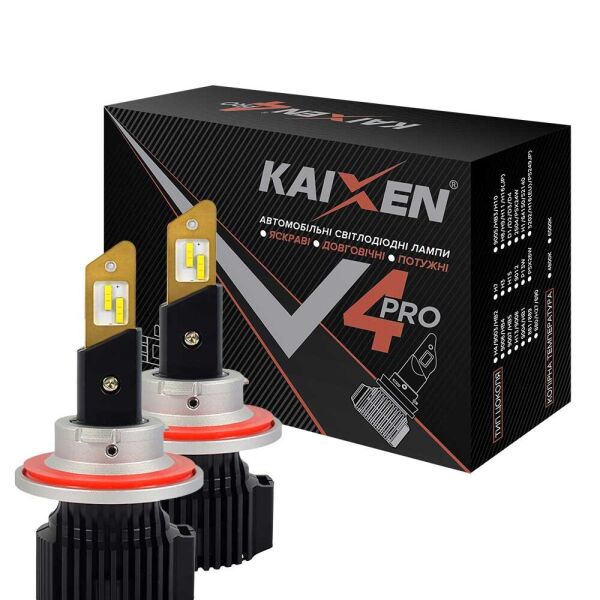 

Светодиодные лампы LED Kaixen V4Pro H13 Hi/Low 6000k 50w 12-24v