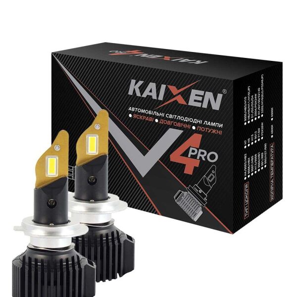 

Светодиодные лампы LED Kaixen V4Pro H7 6000k 50w 12-24v
