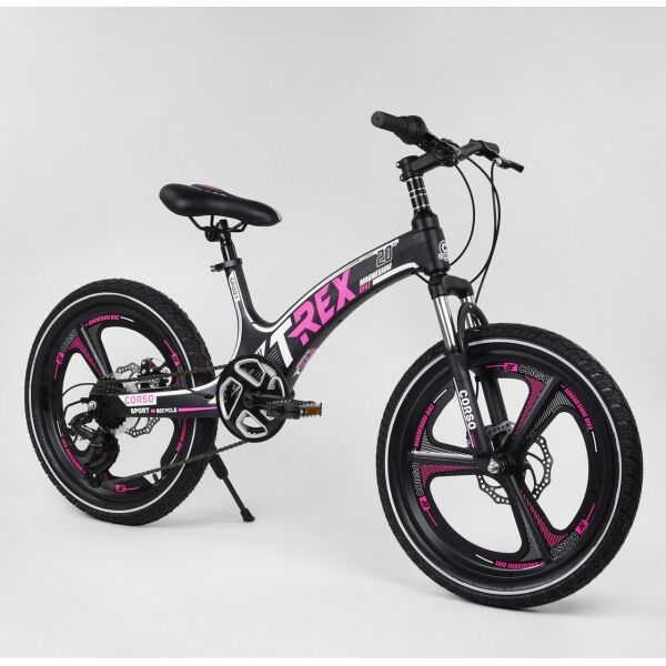 

Детский спортивный велосипед 20’’ CORSO «T-REX» 13108 малиновый 00084