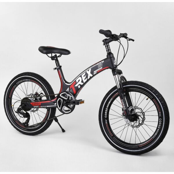 

Детский спортивный велосипед 20’’ CORSO «T-REX» 20803 черный 00093