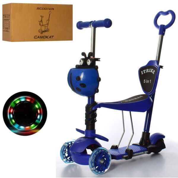 

Самокат JR 3-077-DBL MAX 5в1 синий iTrike