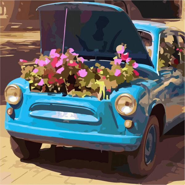 

Картина по номерам Art Craft Цветочное ретро 40*40 см 10517-АС
