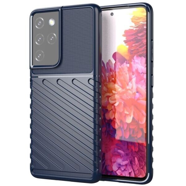 

Защитный чехол Deexe Thunder Series для Samsung Galaxy S21 Ultra - Blue