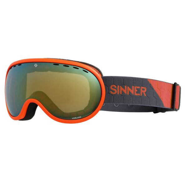 

Маска гірськолижна Sinner VORLAGE Matte Orange-Full Orange Mir