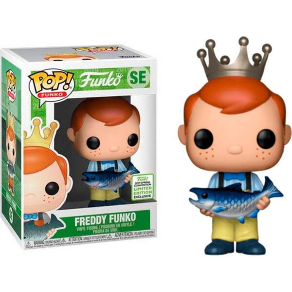 

Фигурка Funko Pop Фанко Поп Funko Фредди с рыбой желтые штаны Freddy Funko Fish 10 см Cartoon SE FF