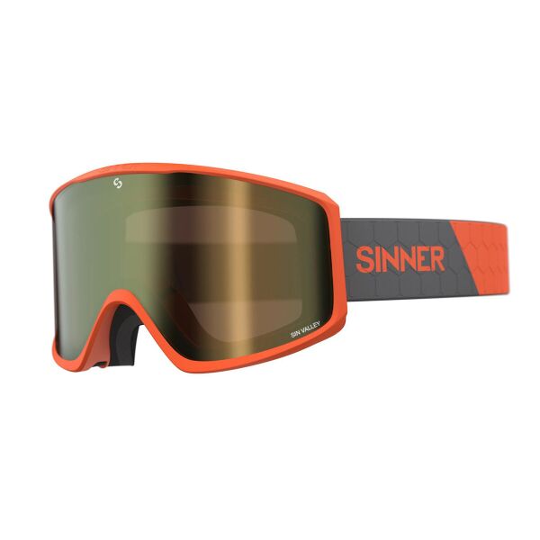 

Маска горнолыжная Sinner Sin Valley Matte Orange-Gold Mir + Orange