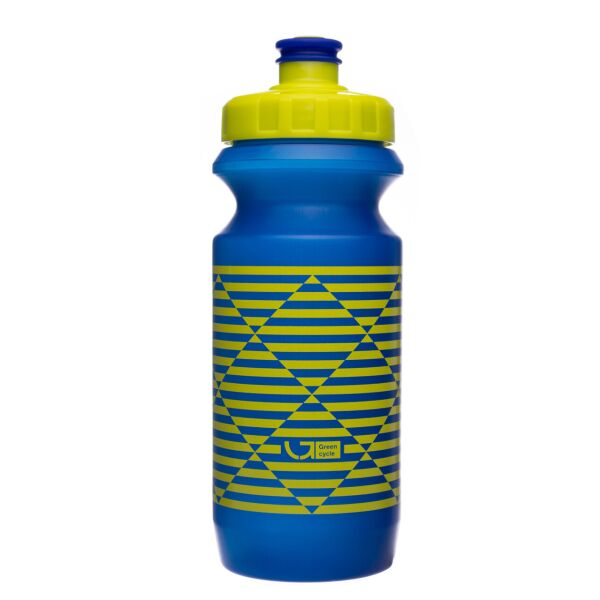 

Велофляга Green Cycle STRIPES 0,6 blue nipple-yellow
