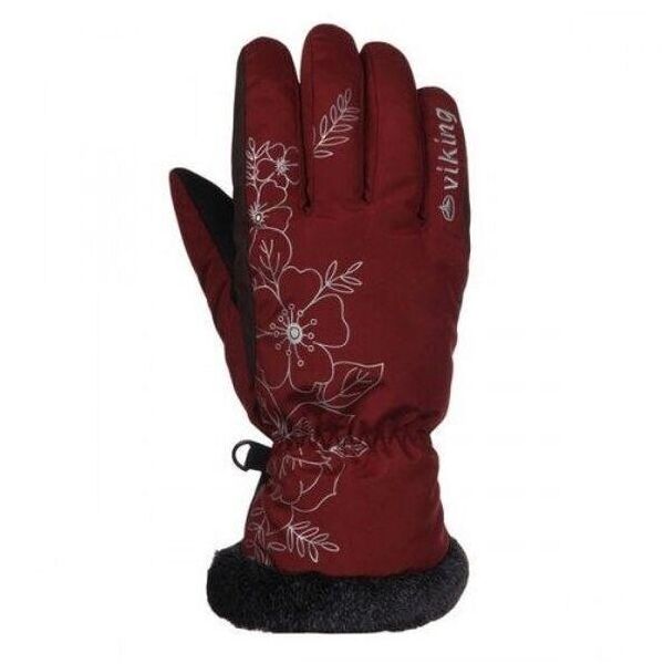 

Перчатки горнолыжные женские Viking Jaspis 6 XS Бордовый 36