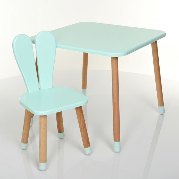 

Столик со стульчиком Bambi Зайчик 04-025B Turquoise (04-025)