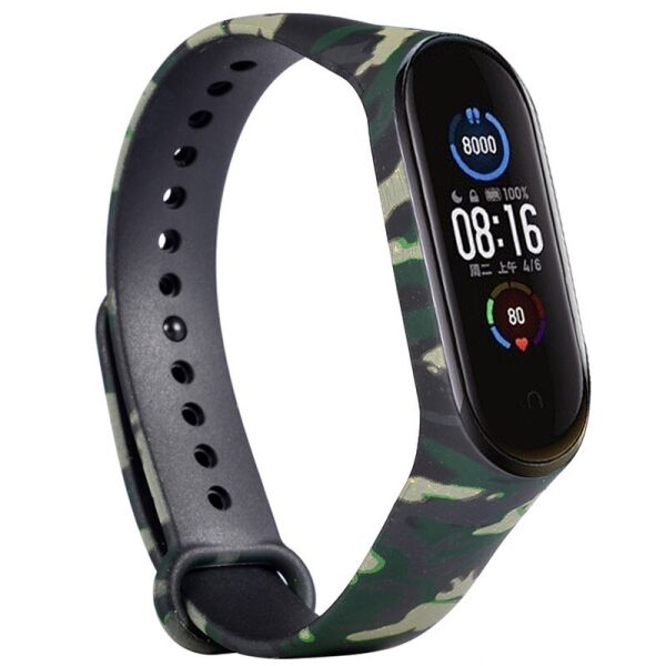 

Силиконовый ремешок Epik с рисунком для Xiaomi Mi Band 5 Матовый/Хаки/Зеленый