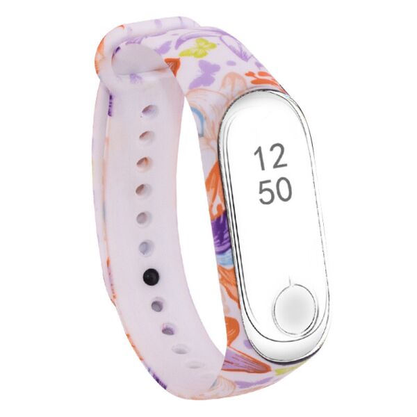 

Силиконовый ремешок Epik с рисунком для Xiaomi Mi Band 3/4 Матовый / Фиолетовые бабочки / Белый