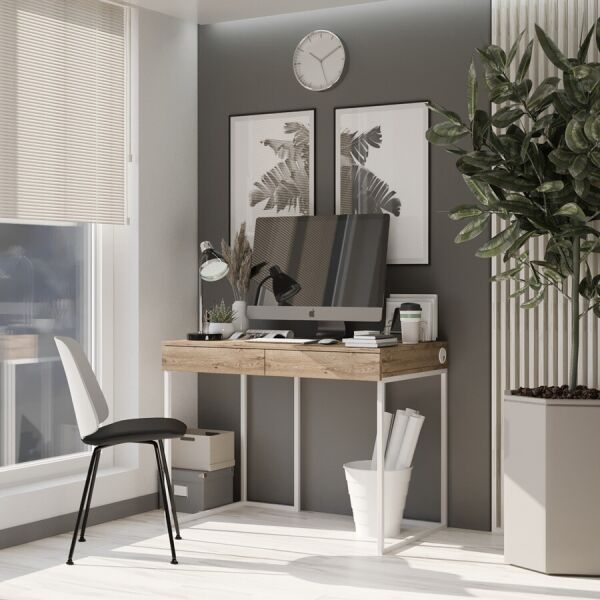 

Компьютерный стол Fenster Моррис 2 Белый 73x120x60 столешница Аликанте