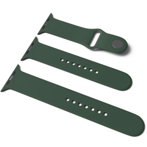 

Силиконовый ремешок Epik для Apple Watch Sport Band 38/40 (S/M & M/L) 3pcs Спортивный/Матовый/Зеленый/Army green