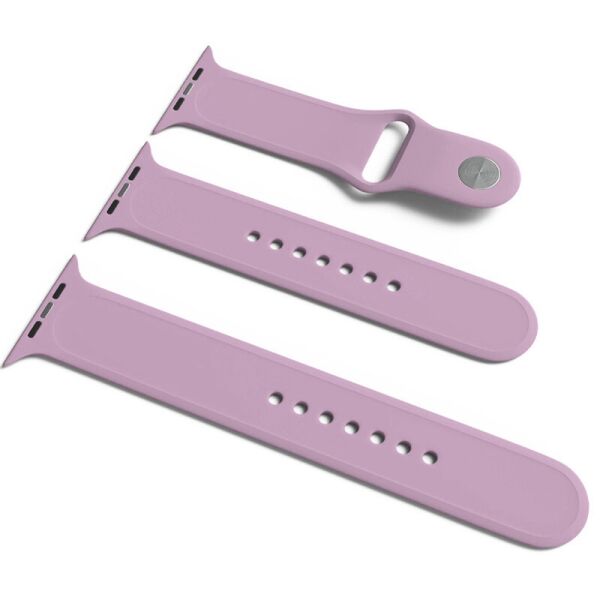 

Силиконовый ремешок Epik для Apple Watch Sport Band 38 / 40 (S/M & M/L) 3pcs Спортивный / Матовый / Лиловый / Lilac Pride