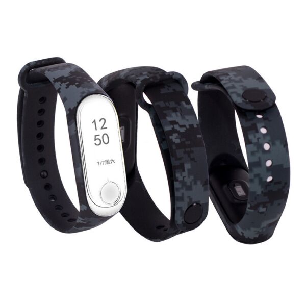 

Силиконовый ремешок Epik с Рисунком для Xiaomi Mi Band 3/4 Матовый/Пиксель/Серый