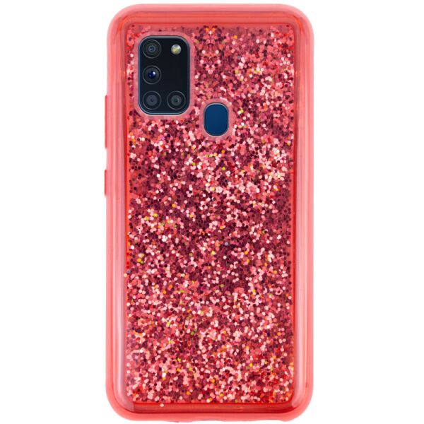 

Противоударный Защитный Термополиуретановый Чехол - Накладка Epik Sparkle (glitter) для Samsung Galaxy A21s Для Девочек / с Переливающимися Блестками / Поликарбонатный / Красный