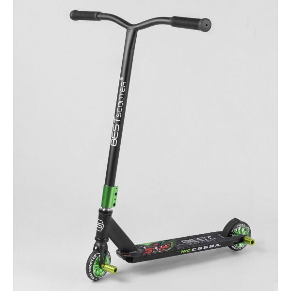

Самокат трюковый Best Scooter HIC-система, с пеги 24544 Black / Green (24544)