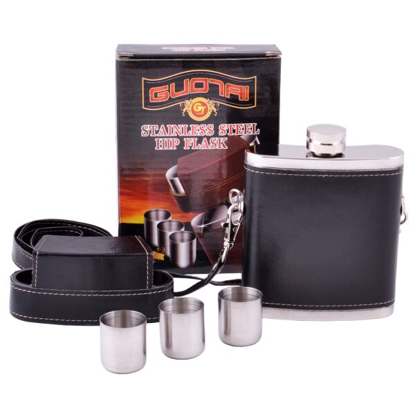 

Фляга 230 мл Black Banda, Нержавеющая Сталь и 3 стопки