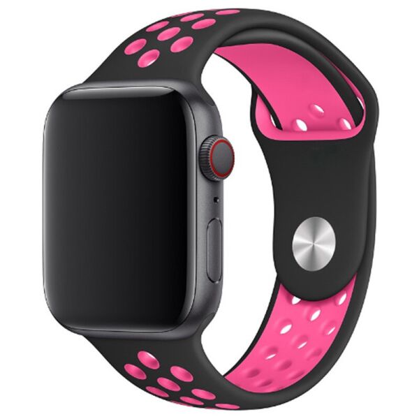 

Силиконовый ремешок Epik Sport Nike+ для Apple watch 42mm/44mm Спортивный/Матовый/Black/Pink
