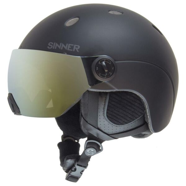 

Шолом гірськолижний Sinner Typhoon Visor S 55-56 Matte Black - Cat 2 Bright Mir