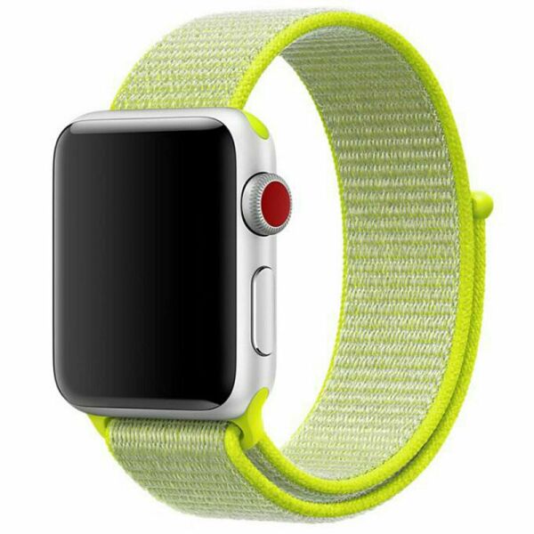 

Нейлоновый Ремешок Epik Nylon для Apple watch 38mm/40mm Матовый/Минималистичный/Салатовый/Neon green