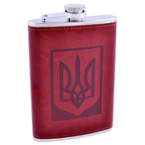 

Фляга 265 мл "Ukraine Brown Symbol", Нержавеющая Сталь