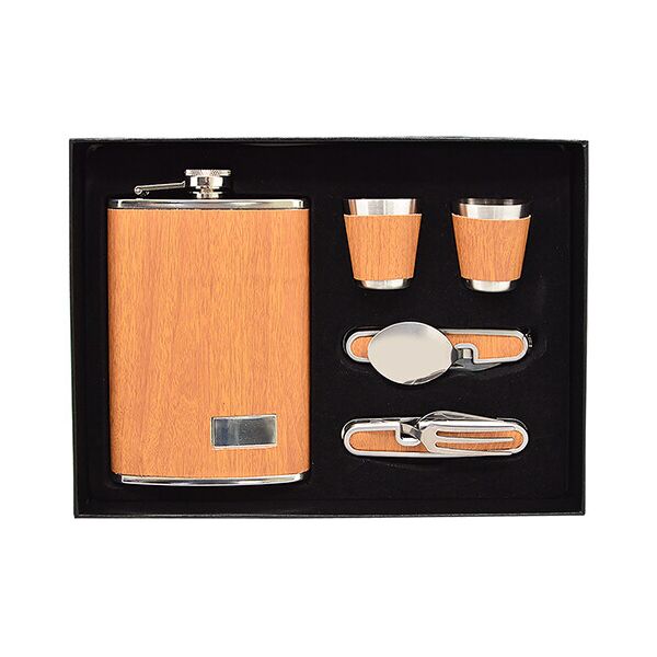 

Фляга и 2 рюмки, вилка, ложка Stenson 260 мл Wood (R86715)