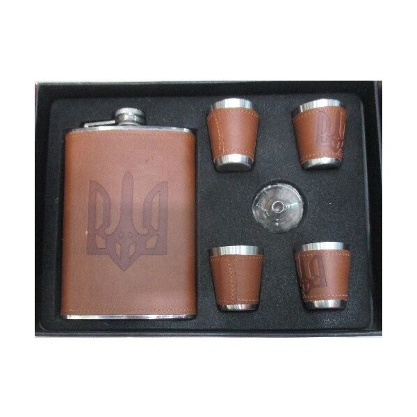 

Фляга и 4 рюмки Stenson 260 мл Brown (R86713)