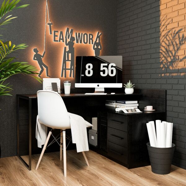 

Офисный стол Fenster Флеш Чёрный 80x140x100