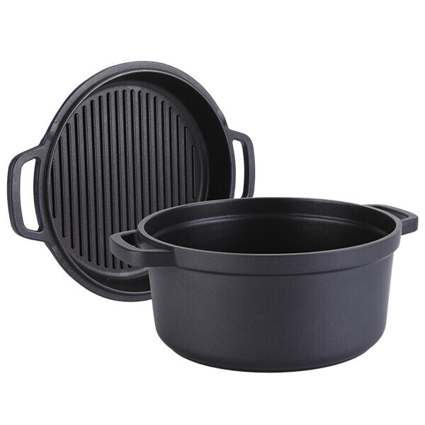 

Кастрюля Maestro с крышкой-сковородкой гриль 24 см 3.3 л Graphite (MR-4124)