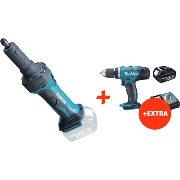 

Аккумуляторная прямая шлифмашина Makita DGD800Z+аккумуляторная дрель-шуруповерт Makita DDF453RFX7