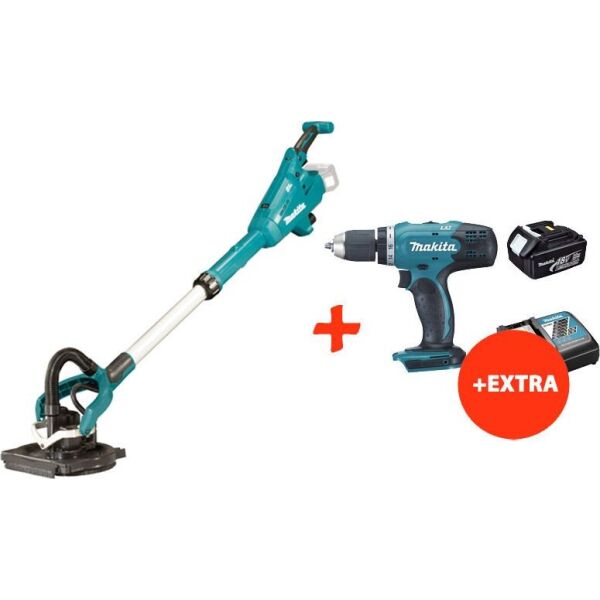 

Аккумуляторная бесщеточная шлифмашина для стен (жираф) Makita DSL800ZU+дрель-шуруповерт Makita DDF453RFX7