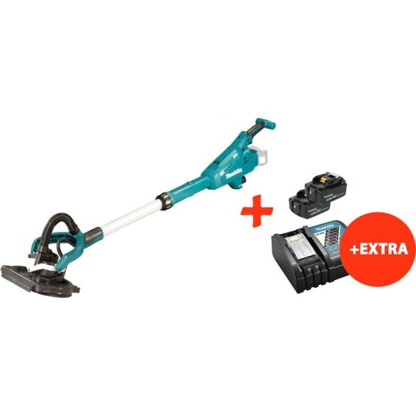 

Аккумуляторная бесщеточная шлифмашина для стен (жираф) Makita DSL800ZU+2 акк.18V 5 Ah+быстрозарядное ЗУ