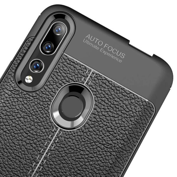 

TPU чехол фактурный (с имитацией кожи) для Huawei P Smart Z Черный